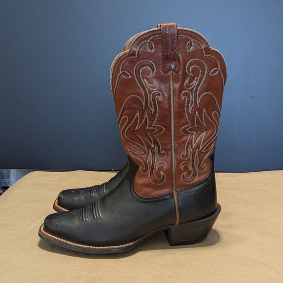 Ariat Legend Square Toe Leather Cowboy Boots Embrodiered Western Cowgirl Womens - Picture 6 of 12